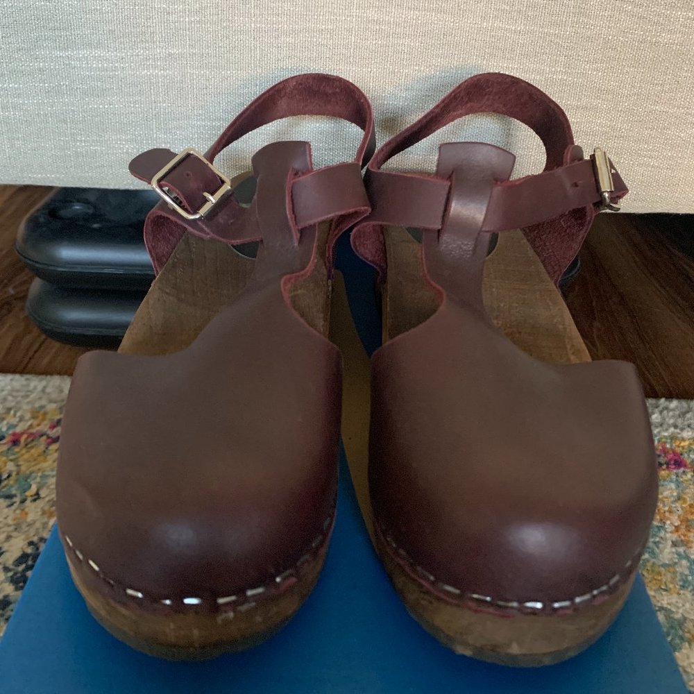 Lotta from Stockholm Leather and Wood Clogs